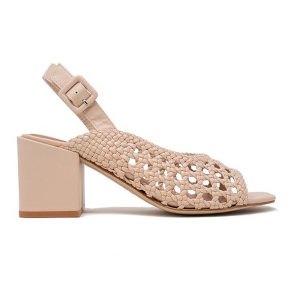M4D3 custom Barely Nude Beige Lane Woven Sandal - - Picture 1 of 3